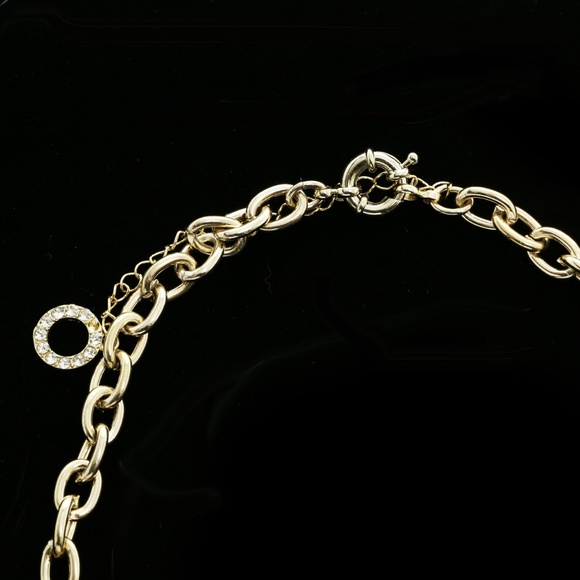 Luxury Crystal Necklace Gold/Brown NWOT - Picture 4 of 5